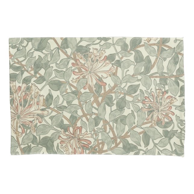 Suave Verde Vintage William Morris Honeysuckle (Frente)