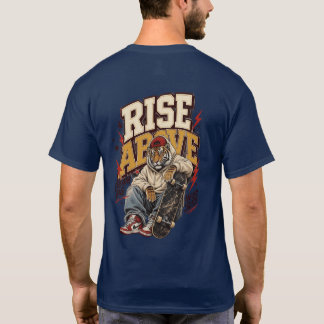 Suba Acima Camiseta Motivacional de Skate Tiger St