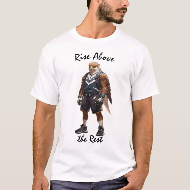 Suba acima da camisa do guerreiro da águia restant (Frente)