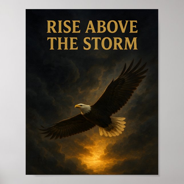 Suba Acima da Tempestade – Poster Inspirador da Ág (Frente)