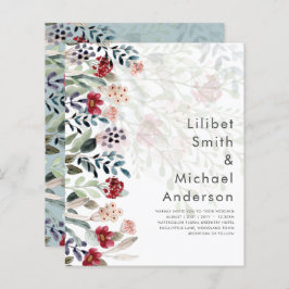 Sublime Burgundy Blue Wildflower Elegant