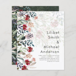 Sublime Burgundy Blue Wildflower Elegant