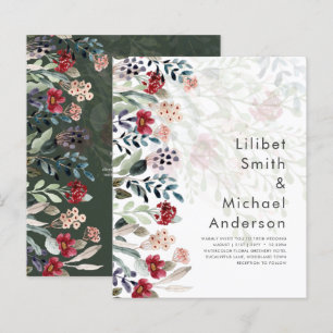 Sublime Burgundy Blue Wildflower Elegant