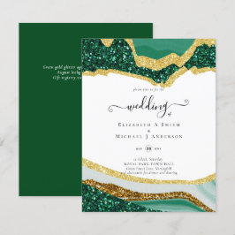 Sublime Casamento Dourado de Agate Glitter