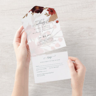 Sublime Dusty Blue Burgundy Casamento outono Suite