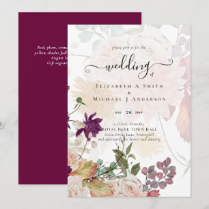 Sublime Mulberry laranja Floral Wedding Suite
