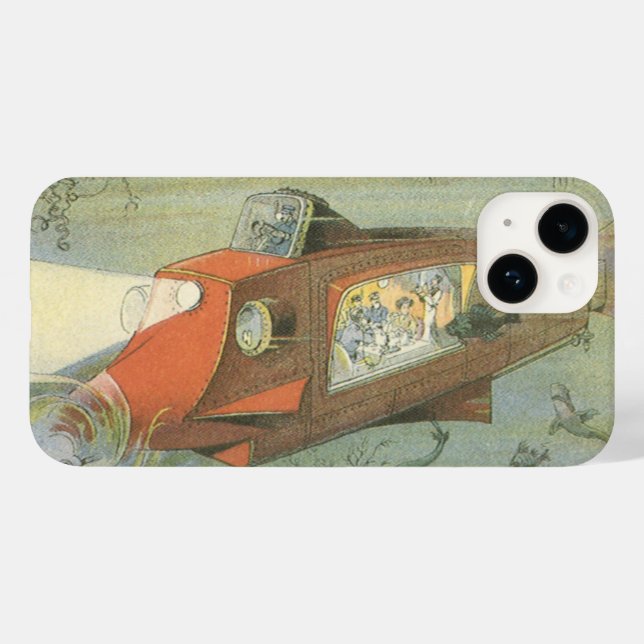 Submarino Steampunk de Ficção Científica Vintage n (Verso (horizontal))