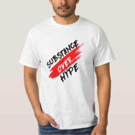 Substância sobre o t-shirt da campanha