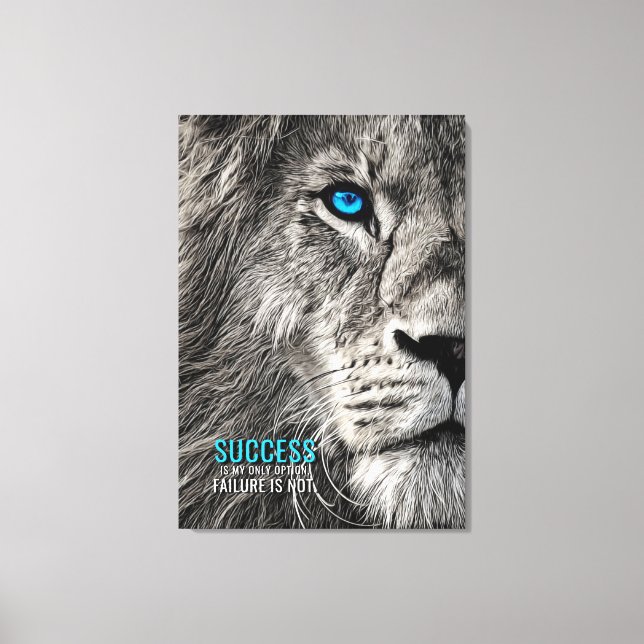 Success My Only Option Motivational Quote Canvas (Frente)
