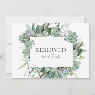 Succulent Greenery Sinal reservado
