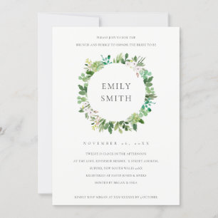 SUCCULENT WREATH FOLIAGE BRUNCH E BUBBLBLY CONVITE