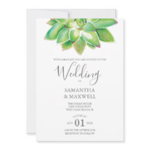 Succulente de Convite Botânico Moderno