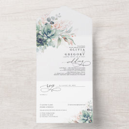 Succulents Greenery e Rosa Dourado deixa casamento