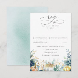 Succulents Pumpkins Greenere e RSVP de Casamento D