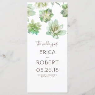 Succulents que Wedding programas
