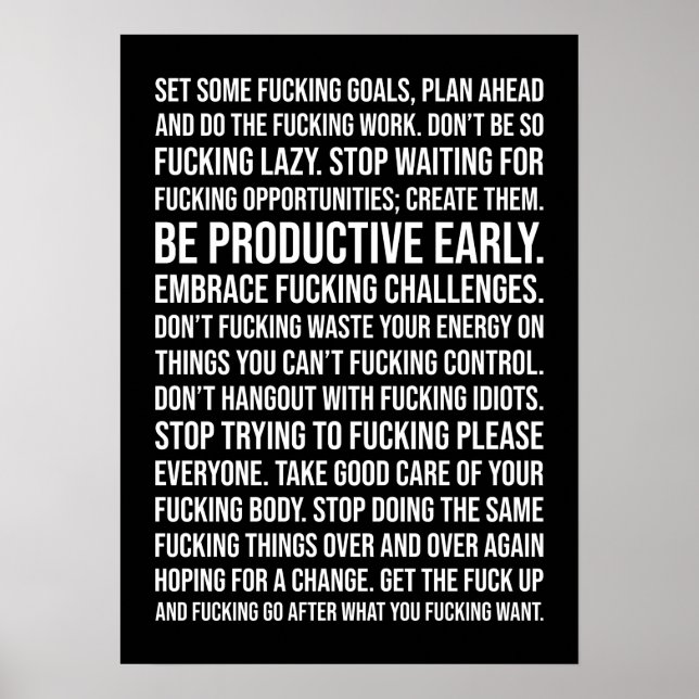 Sucesso e Poster de Motivação Gym (Frente)