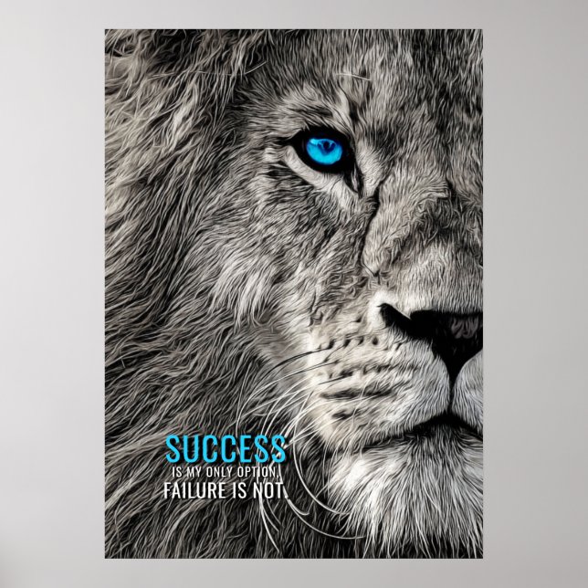 Sucesso Minha Única Poster de Cotação Motivacional (Frente)