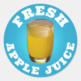 Suco de Maçã Fresco Adesivo redondo clássico