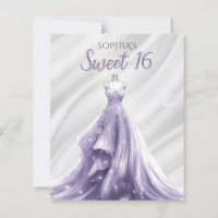 Suco Roxo de Prata do Orçamento Suave 16 Convite