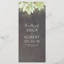 Suculenta Programas Rustic Wedding