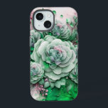 Suculente de cactus verde e rosa<br><div class="desc">Um belo padrão de grande Cacto Suculento verde com forma rosa</div>