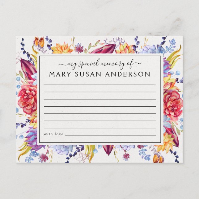 Suculentes Compartilham um Cartão de Atendimento F (Frente)