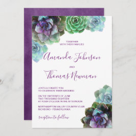 Sucultivos de Aquarela | Convite Para Casamento