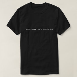 Sudo faz-me um t-shirt do sanduíche
