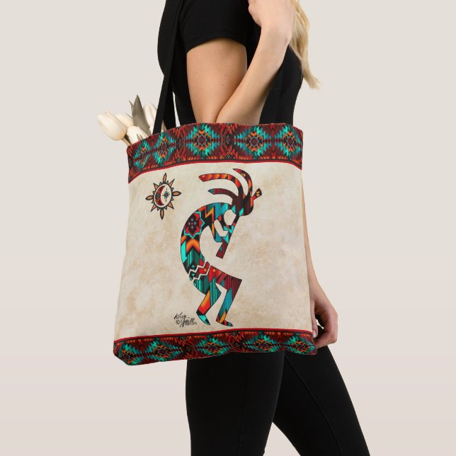 Sudoeste De Kokopelli E Sun Tote Bag (Close Up)