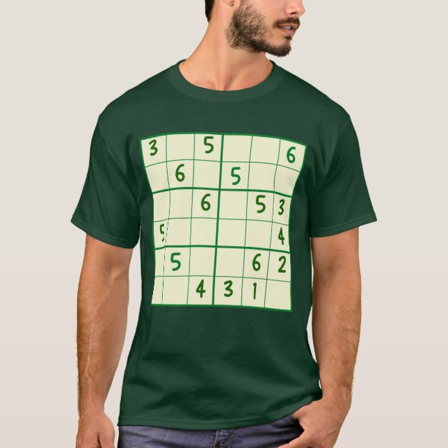 Sudoku Quebra-cabeça 6x6 T-Shirt (Frente)