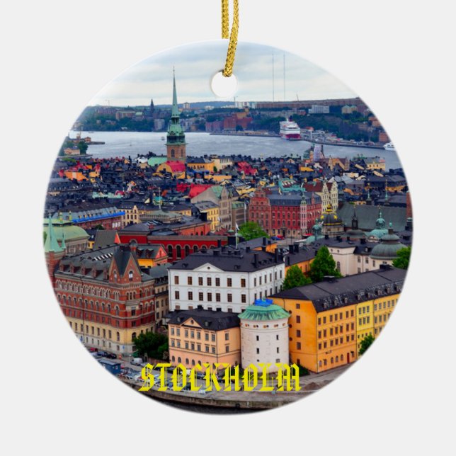 Suecia - Enfeites de natal bonito de Estocolmo (Frente)