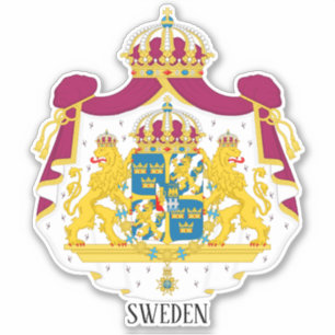 Suecia Nacional Do Adesivo Patriótico De Armas 