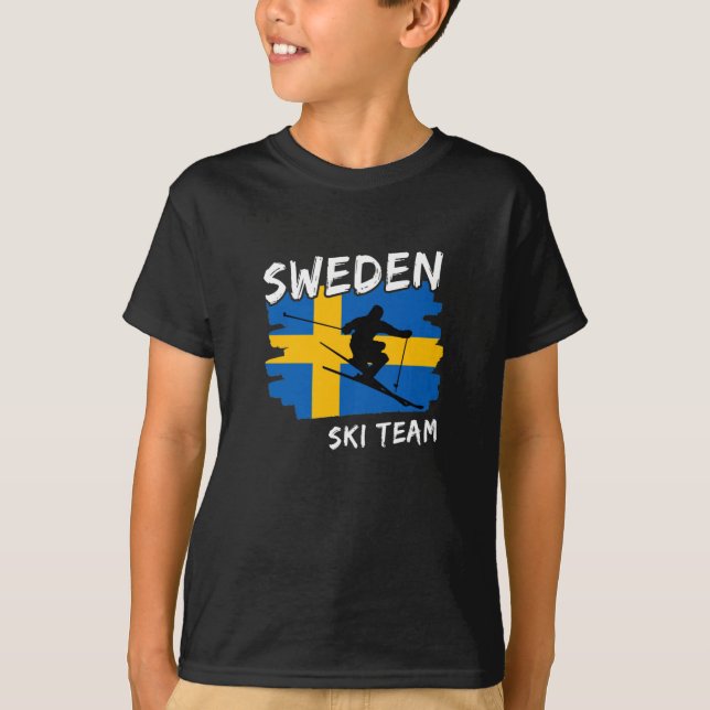 Suecia Ski T-Shirt (Frente)