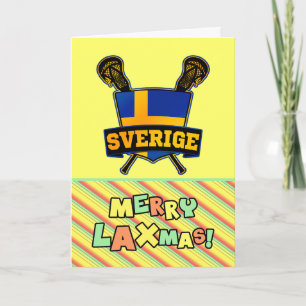 Suecia sueca Lacrosse - Cartão de Natal Julkort