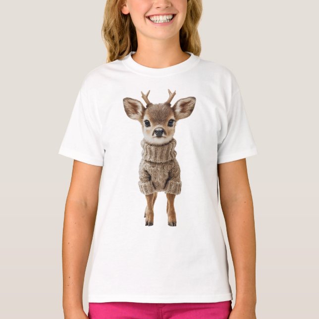 Suéter Aconchegante Bebê Fawn Crianças (Frente)