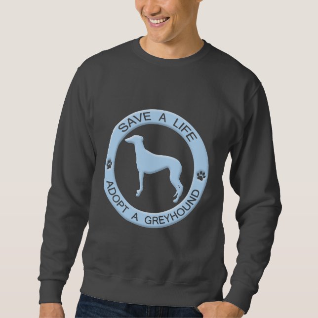Suéter Adote um t-shirt do galgo (Frente)