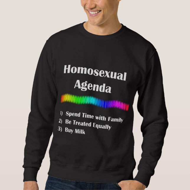 Suéter Agenda homossexual (Frente)