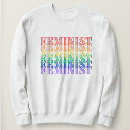 suéter arco-íris do orgulho feminista