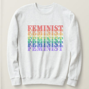 suéter arco-íris do orgulho feminista