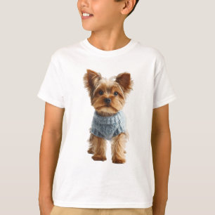 Suéter Azul Yorkie Crianças