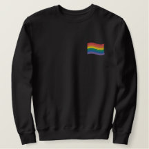 Arco-Íris Bandeira Bordado T-Shirt