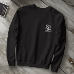 Suéter Bordado Tipografia Simples de Monograma do Melhor Pai Nunc<br><div class="desc">Monogramas simples modernos de letras na nuca.</div>