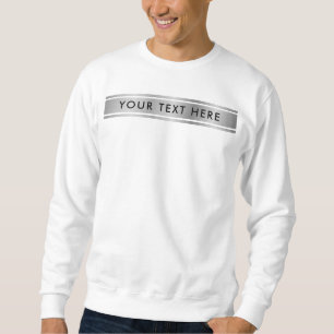 Suéter branco masculino Adicionar texto aqui com d