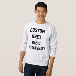 Suéter Camisola cinza básica personalizada para homens