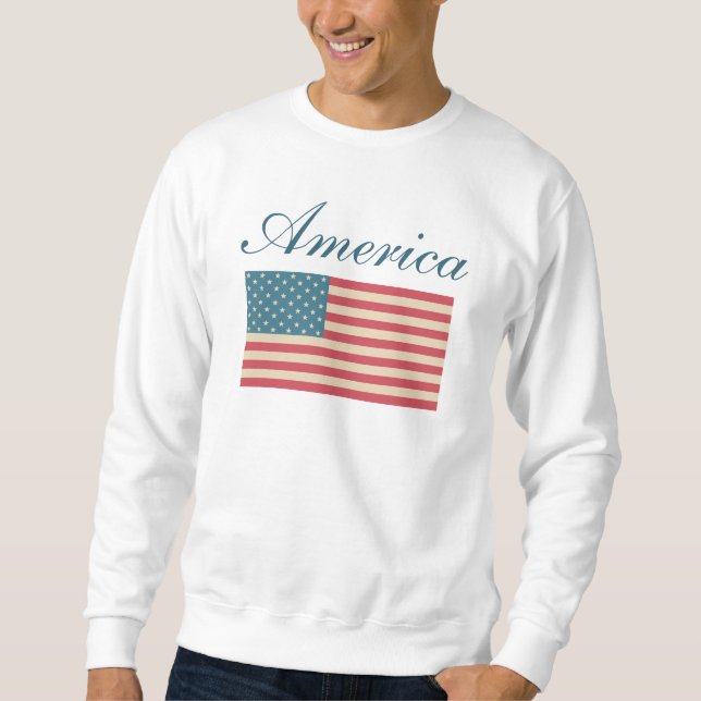 Suéter Camisola da Bandeira Americana (Frente)