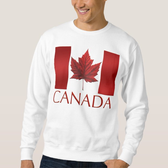 Suéter Camisola da lembrança da bandeira de Canadá da (Frente)
