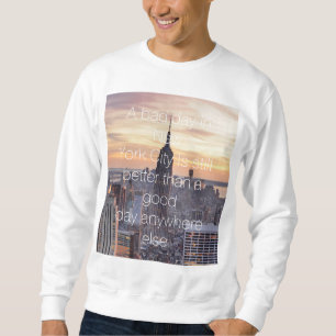 Suéter Camisola das citações da Nova Iorque