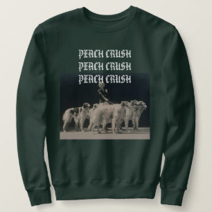Suéter camisola do borzoi do esmagamento do pêssego