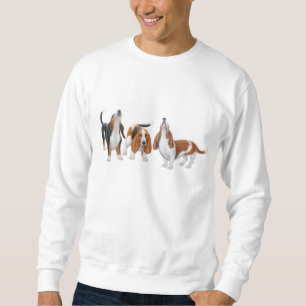 Suéter Camisola dos cães de Basset do urro