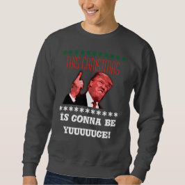 Suéter Camisola feia do Natal de Donald Trump, ouro do